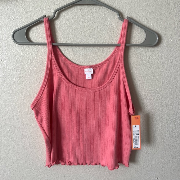 Pink Crop Tank Top - Picture 2 of 5